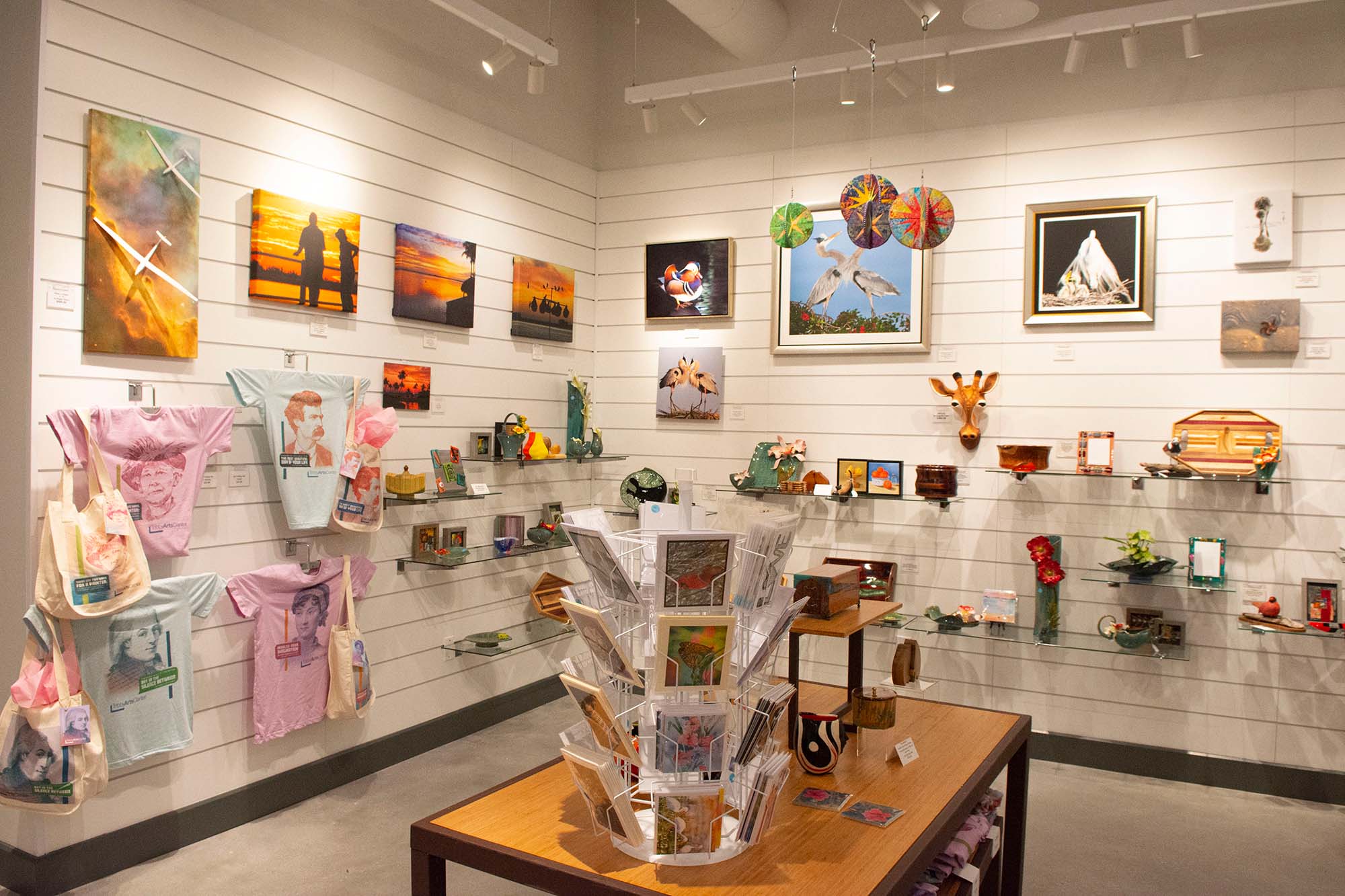 A photo of the interior of the Serendipity Gift Shop at Tribby Arts Center